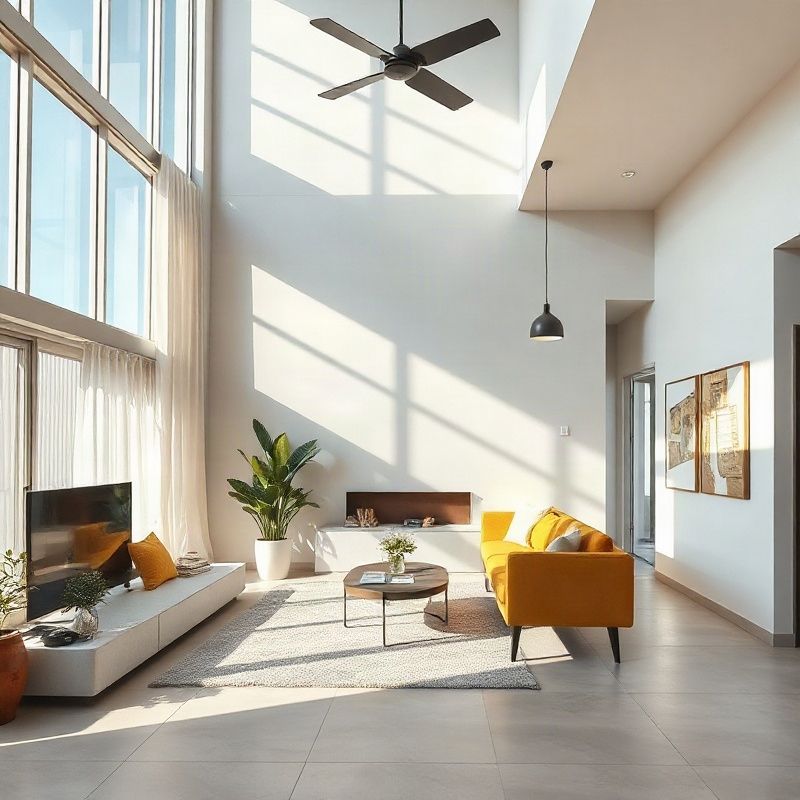 Real estate agent showing a client an apartment floor plan